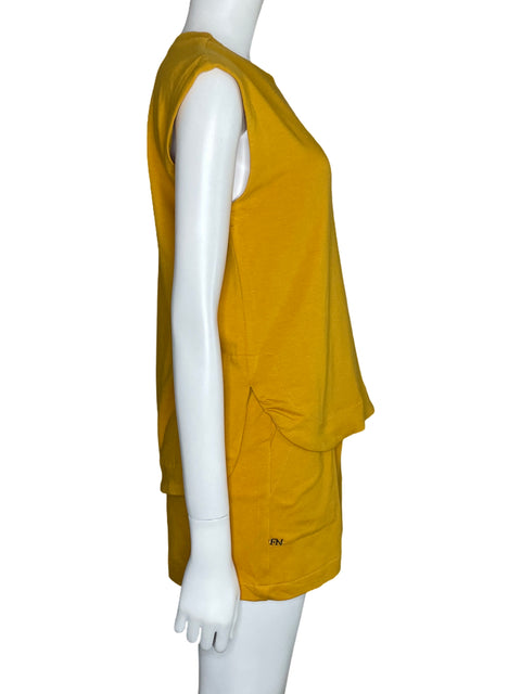 Set Fabiola Navas Top+Short Amarillo-Talla U