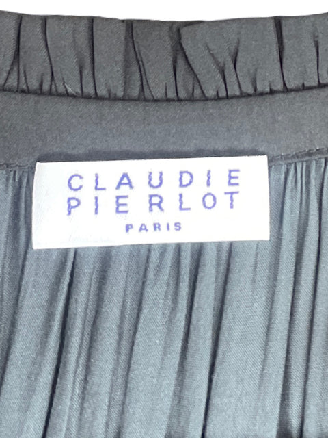 Vestido Claudie Pierlot Satinado Negro-Talla M