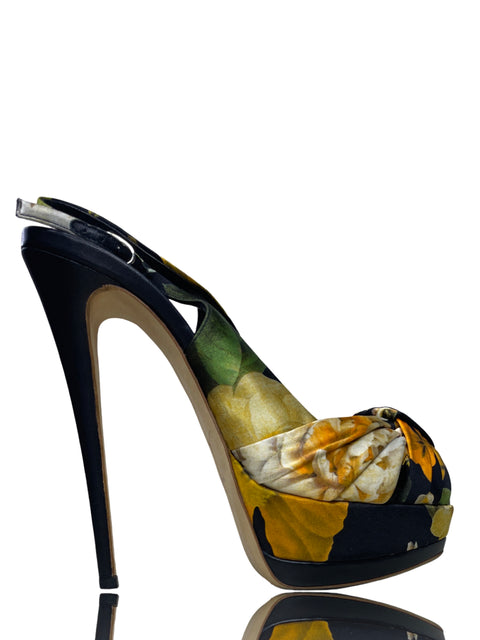 Calzado Giuseppe Zanotti Desings Flores Negro-Talla 8.5