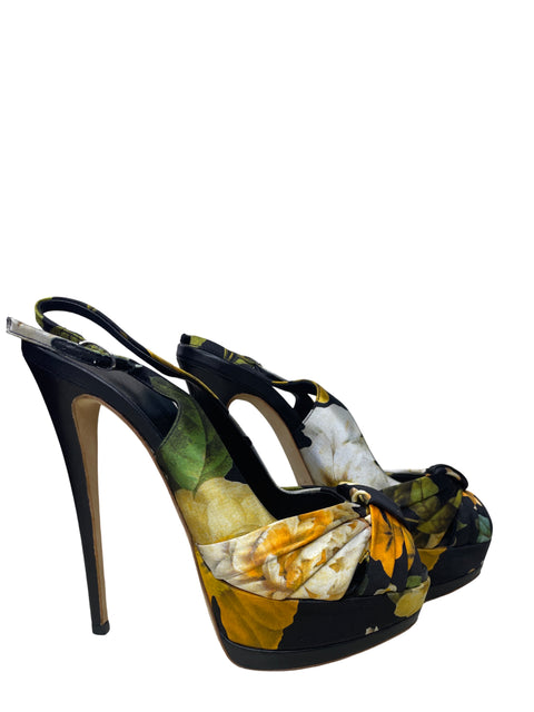 Calzado Giuseppe Zanotti Desings Flores Negro-Talla 8.5