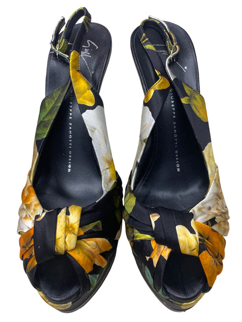Calzado Giuseppe Zanotti Desings Flores Negro-Talla 8.5