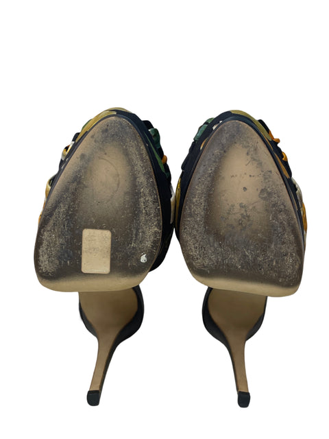 Calzado Giuseppe Zanotti Desings Flores Negro-Talla 8.5