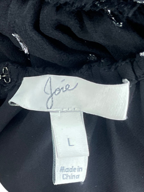 Vestido Joie Mini Metalizado Negro-Talla L