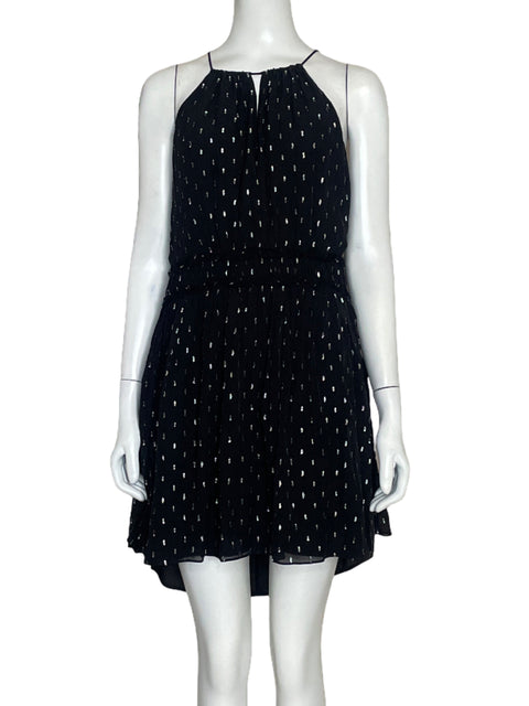 Vestido Joie Mini Metalizado Negro-Talla L