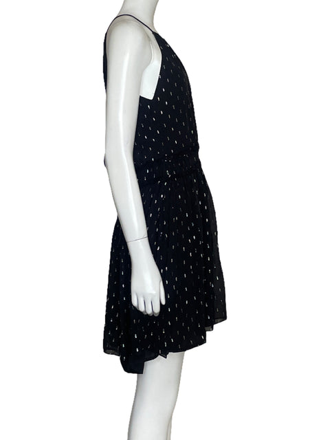 Vestido Joie Mini Metalizado Negro-Talla L