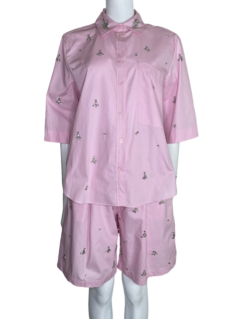 Set Zara Pedrería Rosado-Talla S