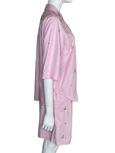 Set Zara Pedrería Rosado-Talla S