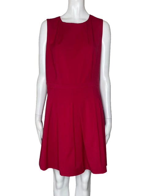 Vestido Kenneth Cole Pliegues Rojo-Talla M