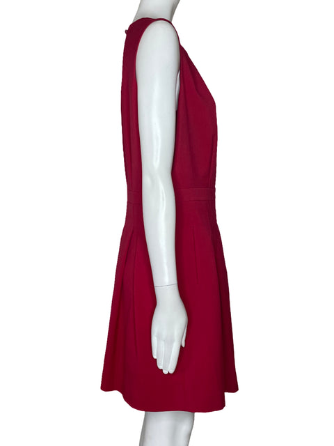 Vestido Kenneth Cole Pliegues Rojo-Talla M