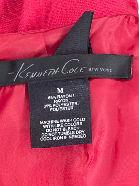 Vestido Kenneth Cole Pliegues Rojo-Talla M