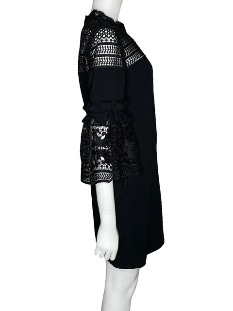 Vestido Ted baker Encaje Media Manga Negro-Talla 2
