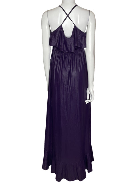 Vestido Tom Salama Maxi Tirantes Morado-Talla S