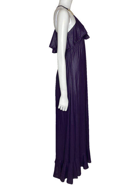 Vestido Tom Salama Maxi Tirantes Morado-Talla S