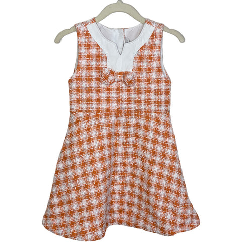 Vestido Janie & Jack  Tweed Naranja-Talla 5
