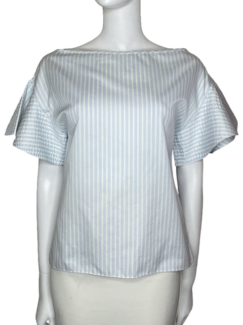 Blusa Andres Otálora Rayas Azul-Talla 10