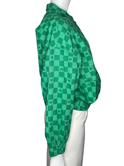 Chaqueta Pretty Garbage Cuadros Verde-Talla M