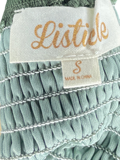 Vestido Listicle Tul Verde -Talla S