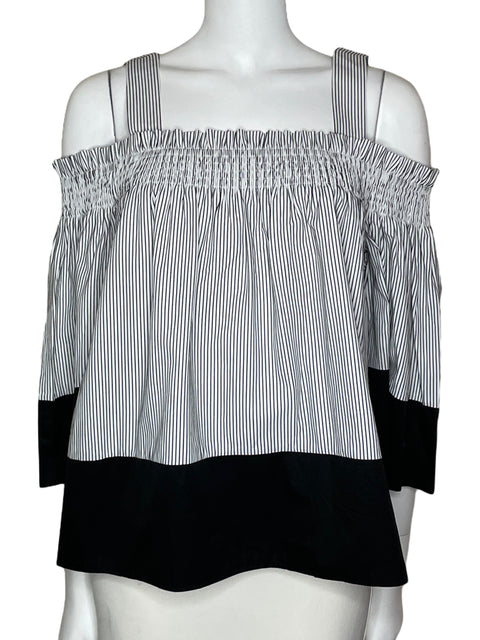 Blusa Kendall+Kylie Rayas Blanco-Talla S