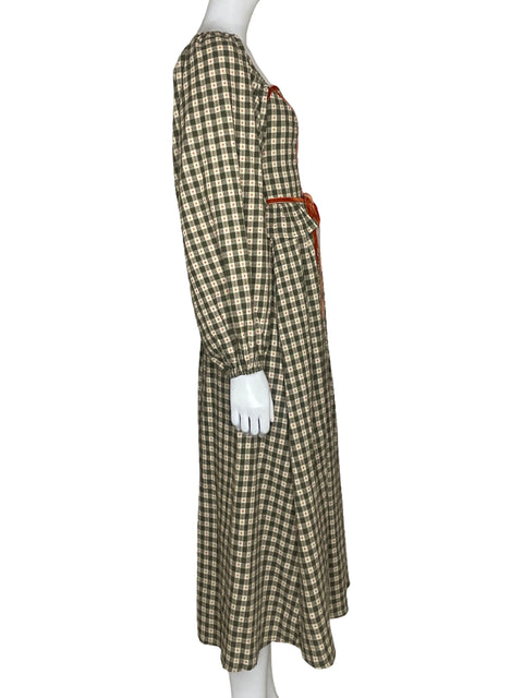 Vestido Listicle Cuadros Verde - Talla S