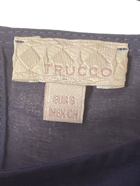 Blusa Trucco Estampado Mangas Corta Azul-Talla S