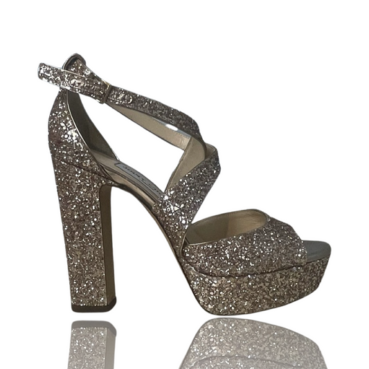 Calzado Jimmy Choo Escarchado Dorado-Talla 38.5