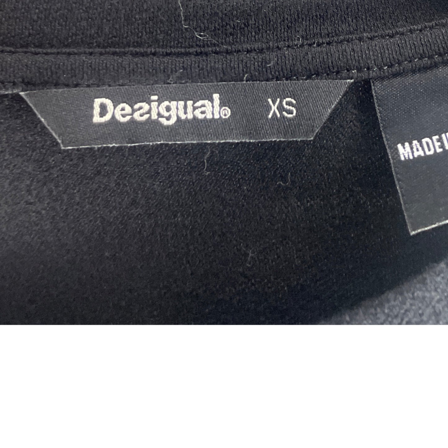 Blusa Desigual Larga Flores Negro-Talla XS