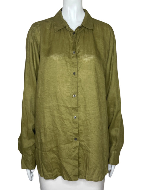 Camisa Uniqlo Punto Verde-Talla XL