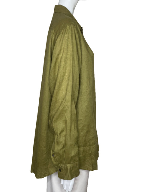 Camisa Uniqlo Punto Verde-Talla XL