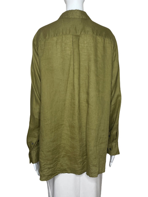 Camisa Uniqlo Punto Verde-Talla XL