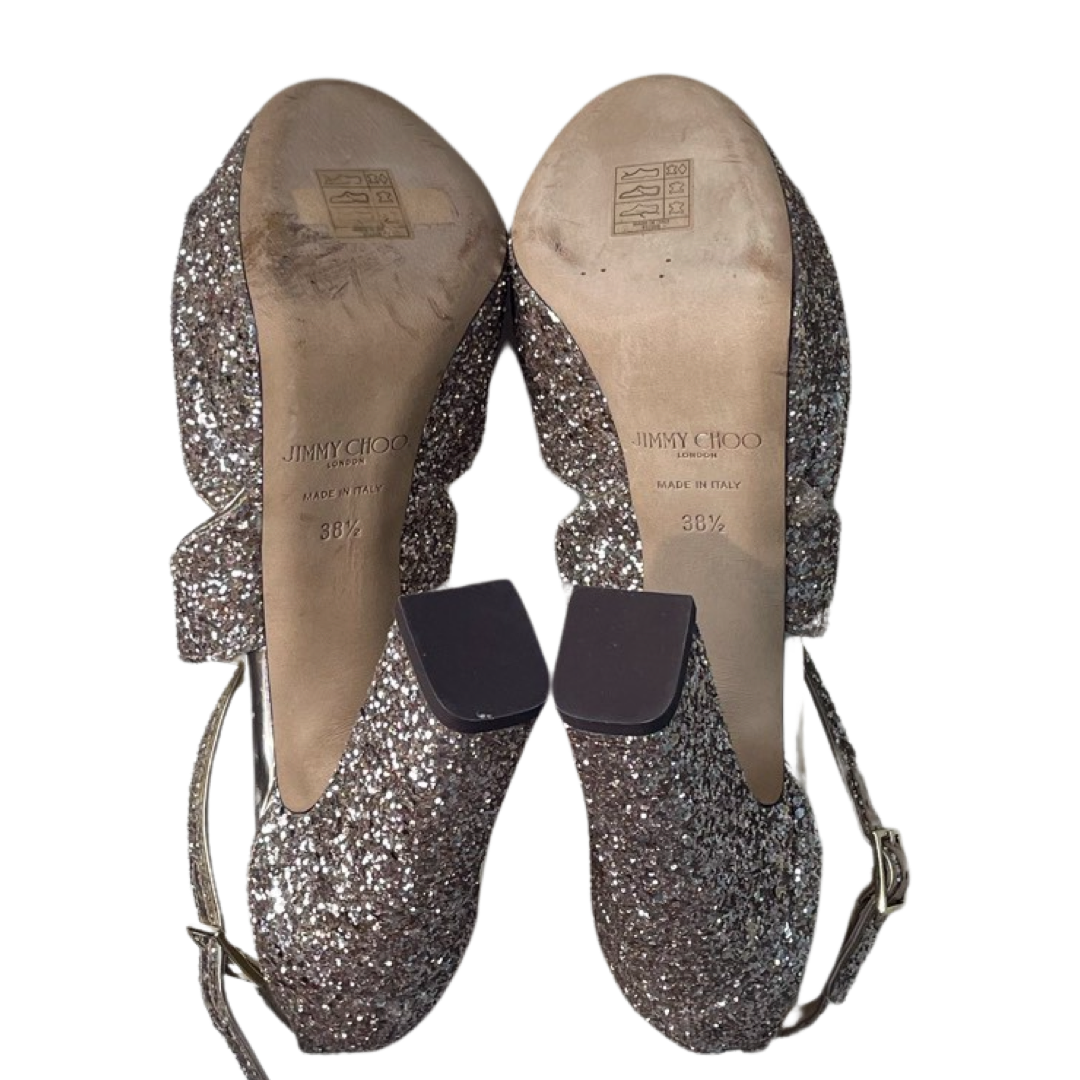 Calzado Jimmy Choo Escarchado Dorado Talla 38.5