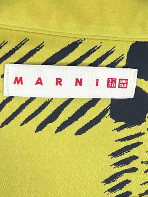 Camisa Marni Encaje Satinado Amarillo-Talla L