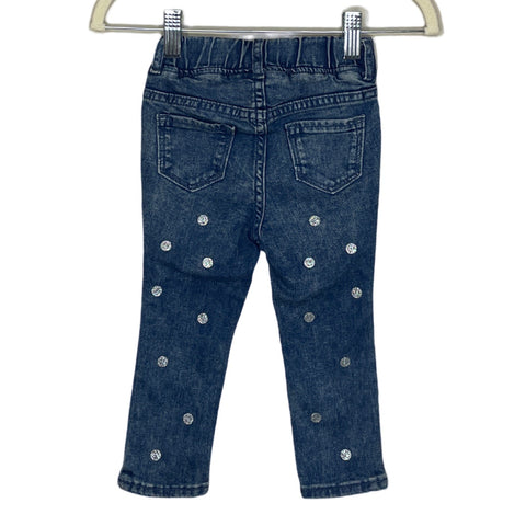 Leggins Gap Denim Escarchado Azul-Talla 2