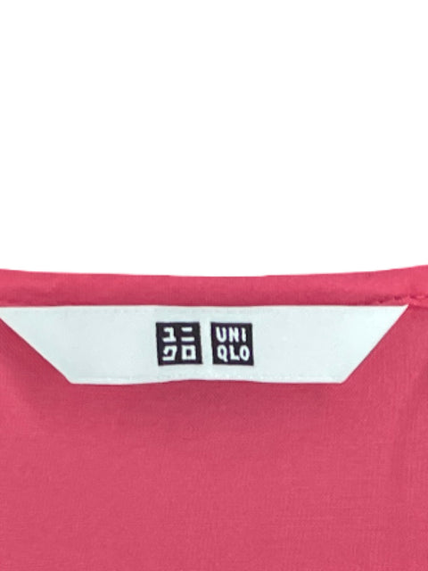 Vestido Uniqlo Tiras Botones Rosado-Talla L
