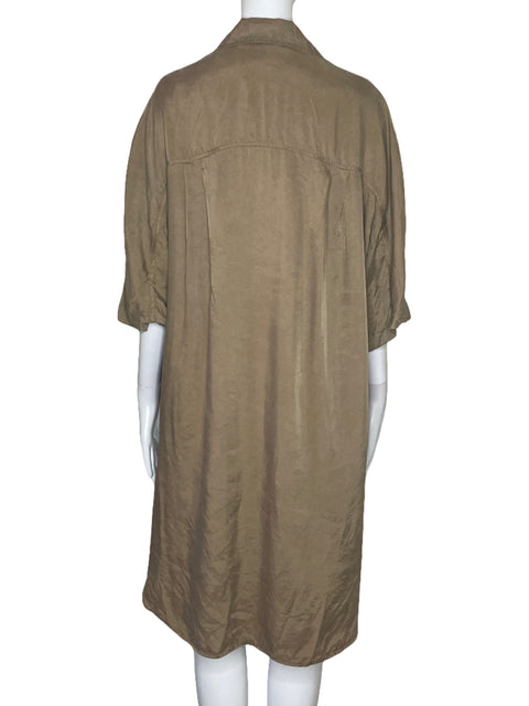 Vestido Bimba Y Lola Cargo Mangas Corta Marron-Talla S