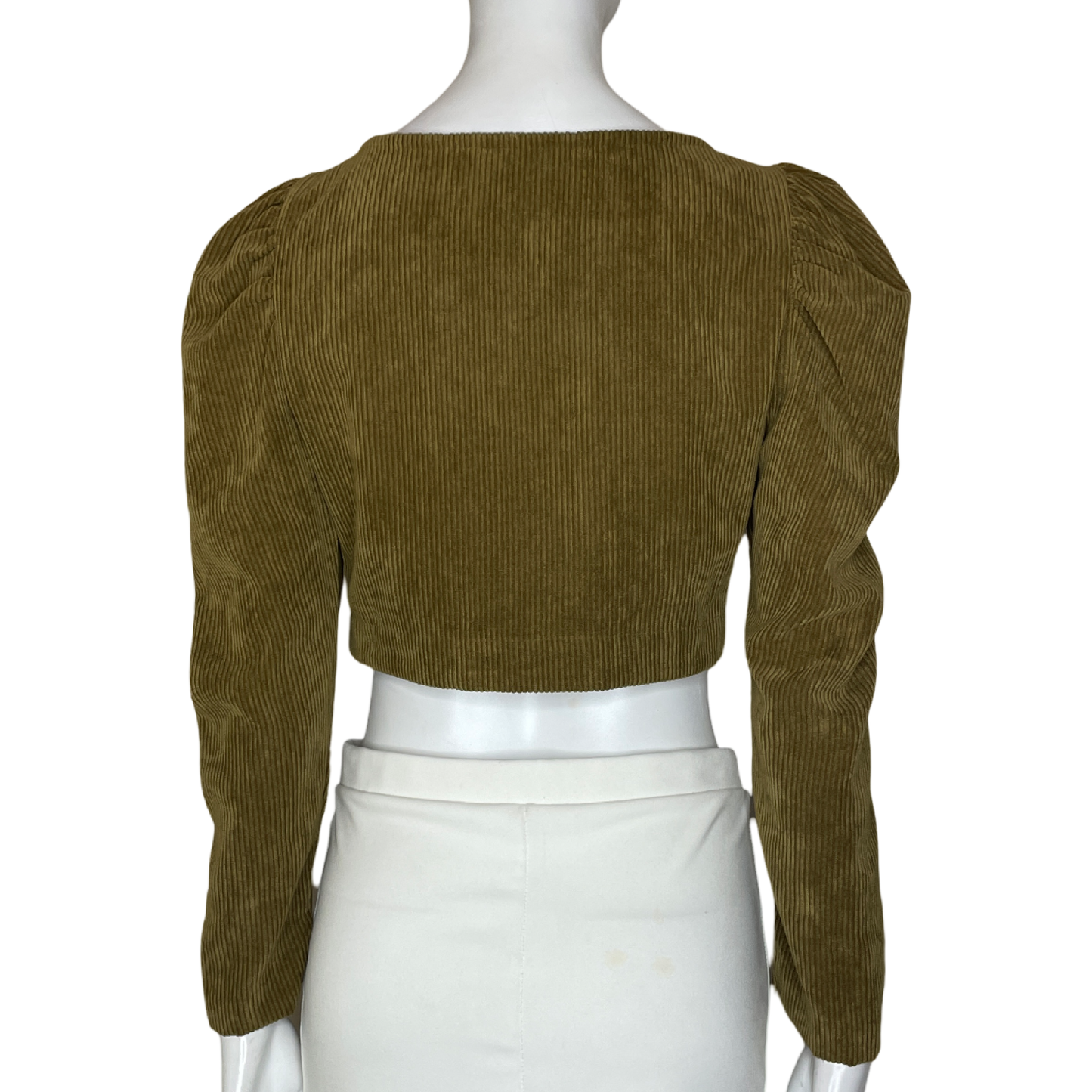 Blusa ZARA Corduroy Botones Verde - Talla S