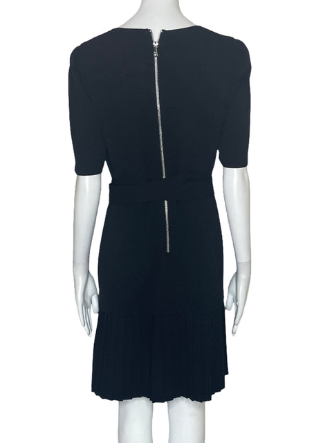 Vestido DKNY Plizado Cintura Negro-Talla 8
