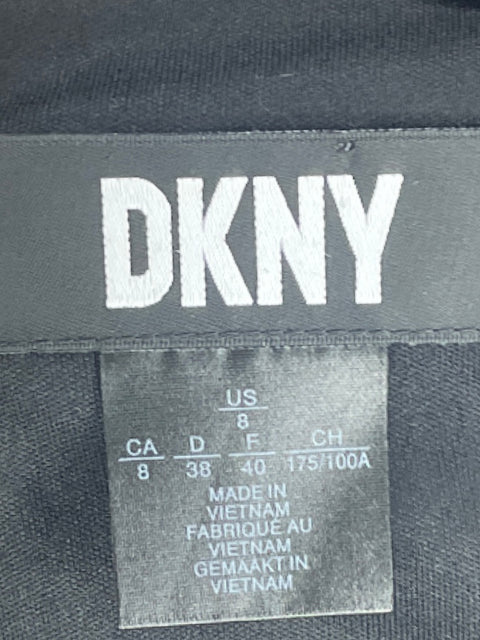 Vestido DKNY Plizado Cintura Negro-Talla 8