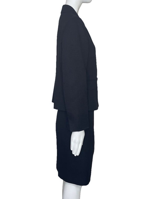 Set Kasper Blazer + Falda Cuadros Negro-Talla 8