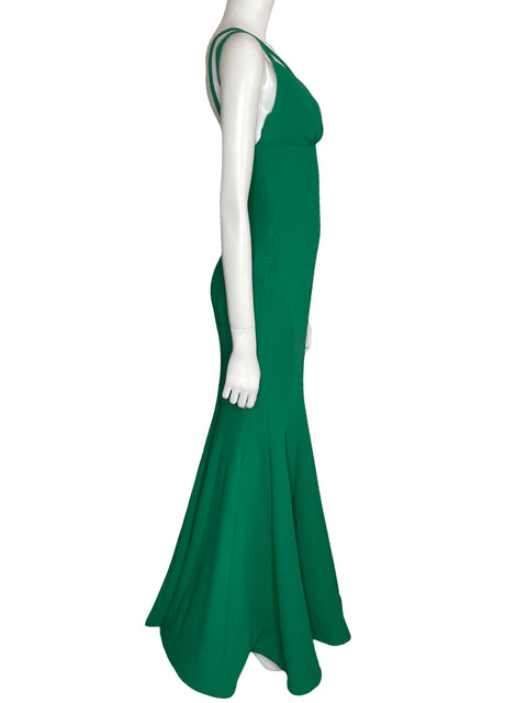 Vestido Aida Maxi Corte De Sirena Verde-Talla 6