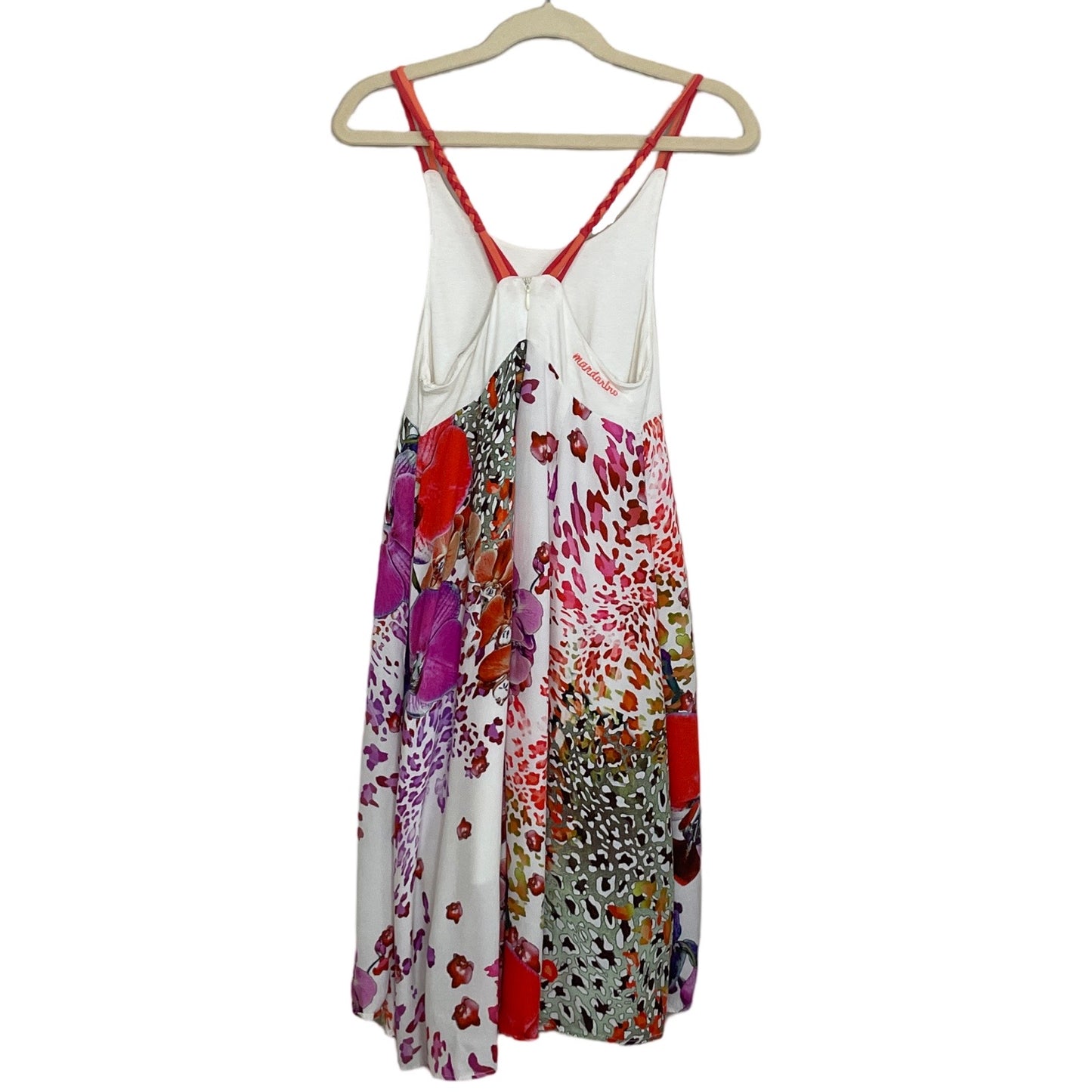 Vestido Mandarino Tiras Blanco-Talla 8Y