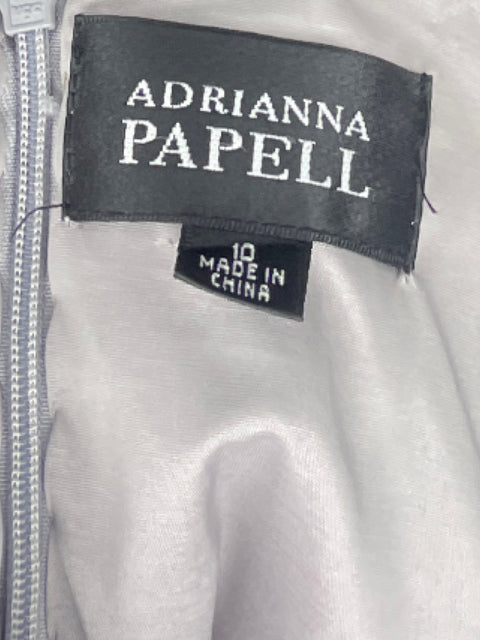 Vestido Adrianna Papell Flores Blanco - Talla 10