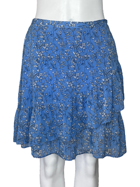 Falda Banana Republic Flores Vuelo Azul-Talla XS