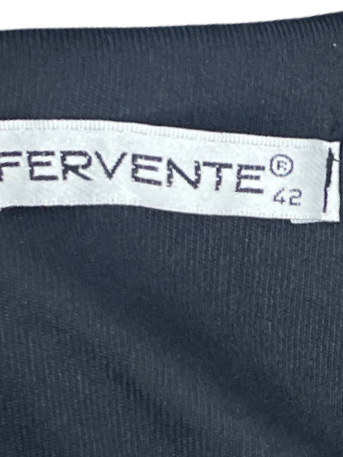 Vestido Fervente Cuello V Estampado Marron-Talla 42