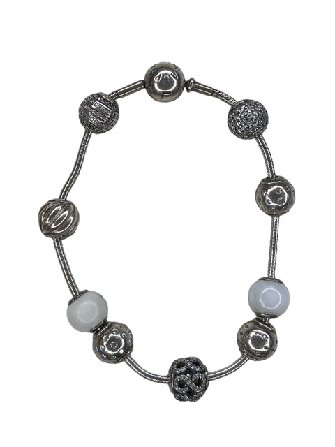 Brazalete Pandora + 9 Charms Plata 925-Talla U