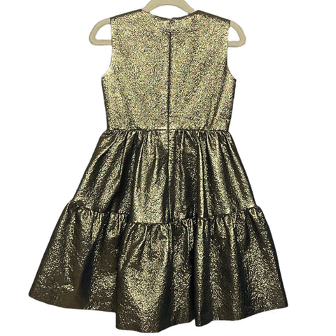 Vestido Carolina Herrera Metalizado Dorado-Talla 6