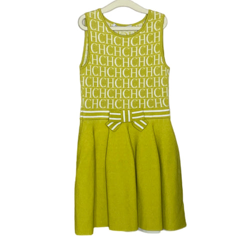Vestido Kids Carolina Herrera Lazo Verde-Talla 6