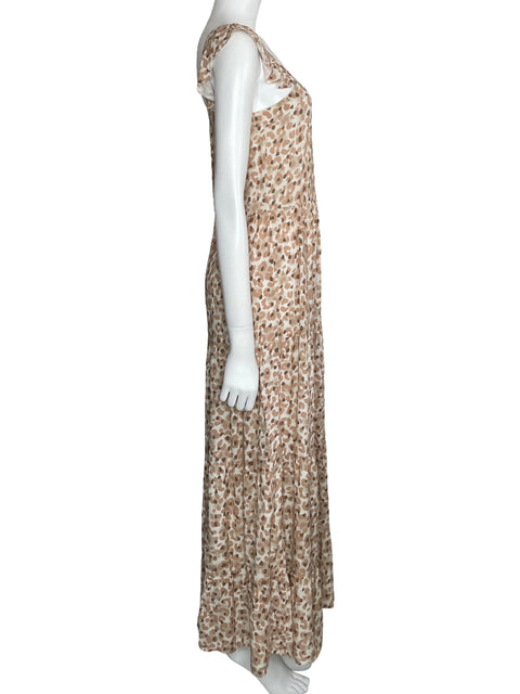 Vestido Naf Naf Maxi Print Beige-Talla XS