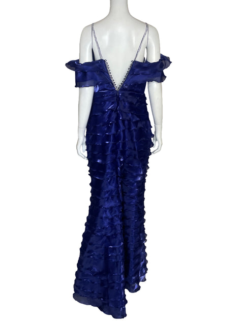 Vestido Mona Rosa Flecos Morado - Talla M