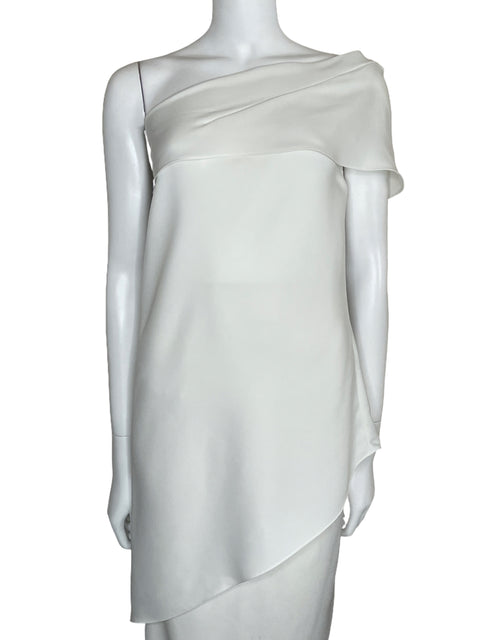 Blusa Carolina Herrera Asimétrica One Shoulder Blanco-Talla XS