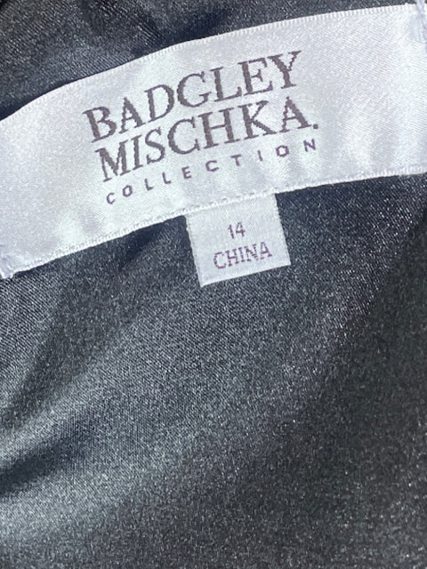 Vestido Badgley Mischka Lentejuelas Verde - Talla 14